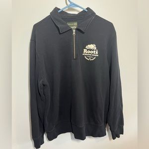 Black Men’s Roots Half Zip Sweater